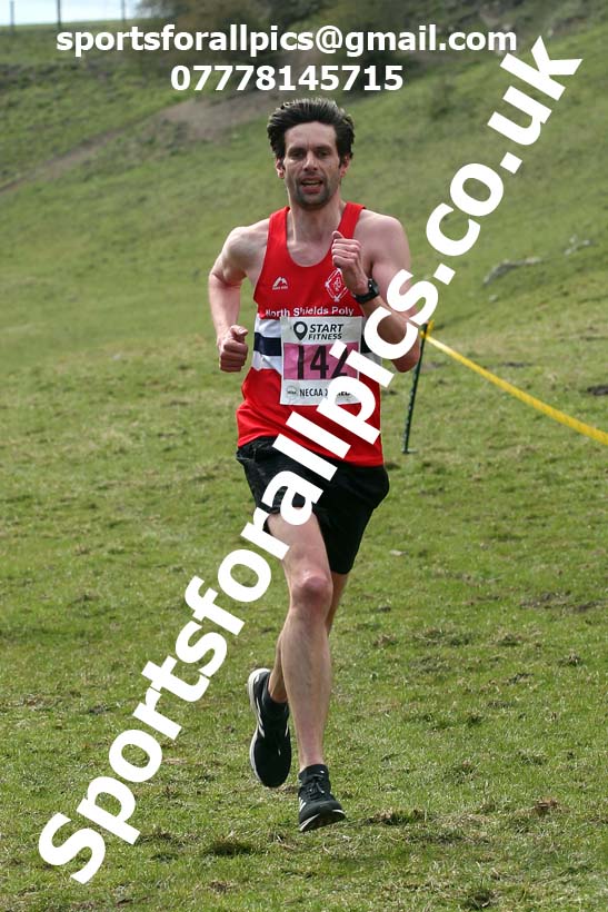Masters men 2021 NECAA Cross Country Relays, Thornley Farm, Peterlee, Saturday, April 10th. Photo: David T. Hewitson/Sports for All Pics